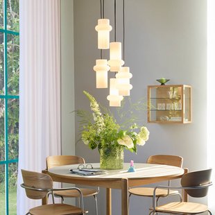 Hübsch Hanglamp Pilule Double, glanzend wit, Ø 15 cm, glas
