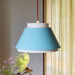 Hübsch Hanglamp Remi, blauw/beige, Ø 25 cm, metaal