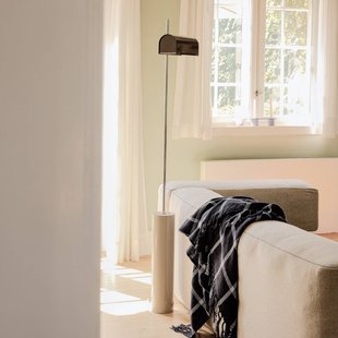 Hübsch LED vloerlamp Reflector, bruin, hoogte 160 cm, ijzer