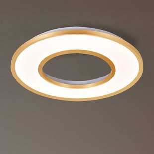 Viokef LED plafondlamp Valeria, geborsteld goudkleurig, Ø 60 cm, metaal
