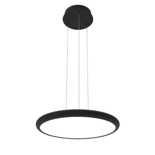Viokef LED hanglamp Benett, zwart, Ø 50 cm, metaal/acryl