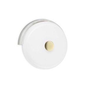 DESIGN BY US LED wandlamp Trip, carrara/wit, marmer, glas, 2.700 K