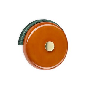 DESIGN BY US LED wandlamp Trip, groen/amber, marmer, glas, 2.700 K