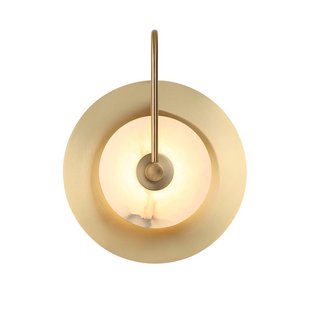 Viokef LED wandlamp Samira, messing, Ø 25 cm, kunststeen/metaal