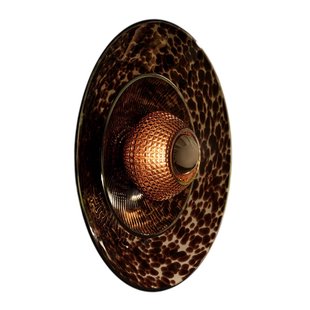 DESIGN BY US Wandlamp Disco Rama, bruin, glas, E27