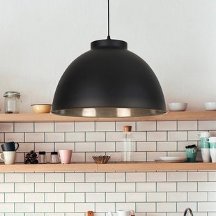 COREP Hanglamp Dock, matzwart, Ø 45 cm, metaal