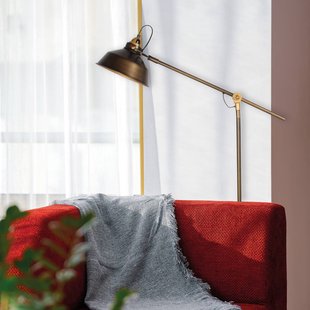 Mexlite Vloerlamp Nove, brons, metaal, E27