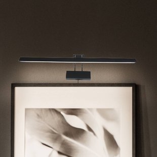 Steinhauer LED wandlamp Litho, zwart, metaal, CCT, breedte 60 cm