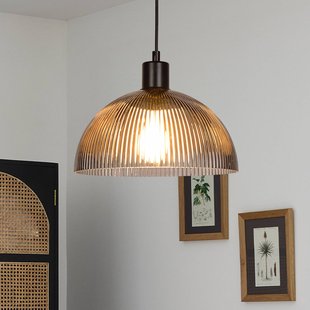 COREP Hanglamp Duomo, rookgrijs/zwart, Ø 25 cm, glas