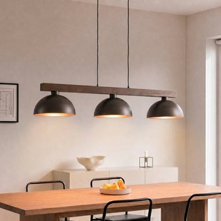 TK Lighting Hanglamp Oslo, bruin, 3-lamps, 118 cm lang, E27