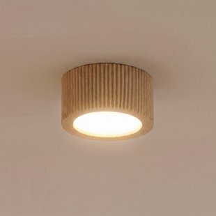 TK Lighting Plafondspot Eve, 4,5 cm hoog, GX53, hout