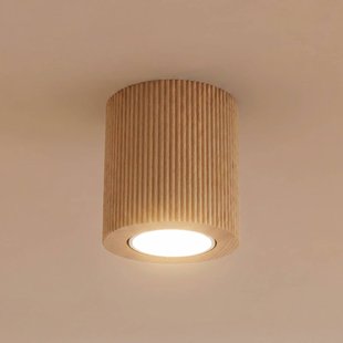 TK Lighting Plafondspot Eve, 8,5 cm hoog, GU10, hout
