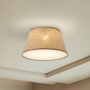 TK Lighting Plafondlamp Formo, beige, linnen, Ø 38 cm, E27