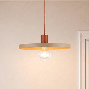 TK Lighting Hanglamp Sila, zand/rood, metaal, Ø 45 cm, E27