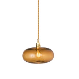 EBB & FLOW hanglamp Horizon, bruin, glas, Ø 21 cm