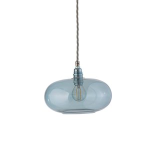 EBB & FLOW hanglamp Horizon, blauw, glas, Ø 21 cm