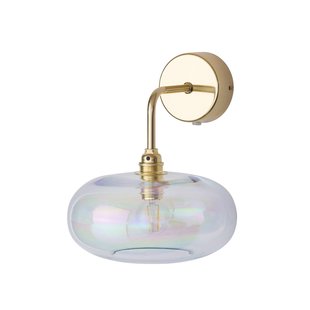 EBB & FLOW wandlamp Horizon, helder, glas, Ø 21 cm