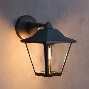 Philips buitenwandlamp Juli, zwart, metaal, IP44, E27