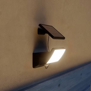 Philips LED-wandlamp op zonne-energie Fyns, zwart, met sensor, IP44