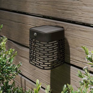 Philips LED-wandlamp op zonne-energie Hara, zwart, met sensor, IP44