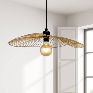 Searchlight Hanglamp Wave, zwart/goudkleurig, Ø 51 cm, metaal