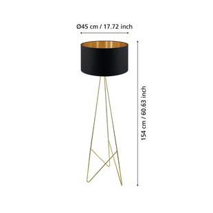 Stars of Light vloerlamp Camporale, zwart, hoogte 154 cm