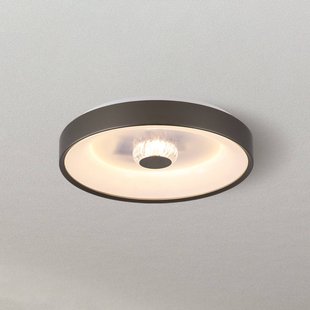 Searchlight LED plafondlamp Polka, latte/wit, Ø 38 cm, ijzer/acryl