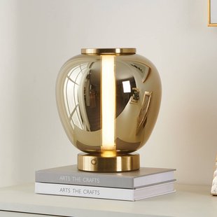 Stars of Light LED tafellamp Fruitera goud 25 cm glas CCT