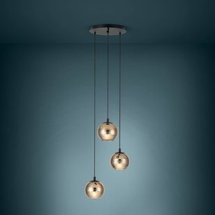 Stars of Light hanglamp Lemorieta, goud, Ø 44 cm, 3-lamps