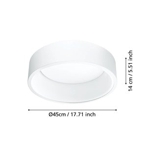 Stars of Light LED plafondlamp Marghera, wit, Ø 45 cm