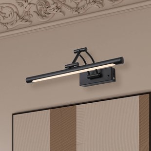 Searchlight LED wandlamp op accu Herron, matzwart, breedte 43 cm, CCT