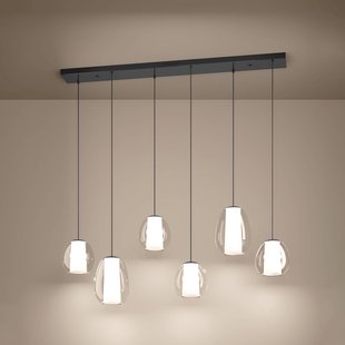 Stars of Light LED hanglamp Menorca nikkel 143 cm 6-lamps CCT