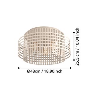 Stars of Light plafondlamp Oltamar, beige Ø 48 cm metaal