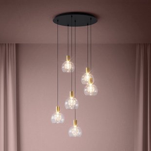 Stars of Light LED hanglamp Terque, messing, Ø 54 cm, 6-lamps