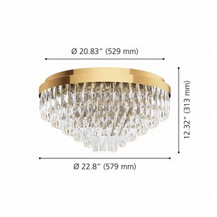Stars of Light plafondlamp Valparaiso, goud, Ø 58 cm, metaal