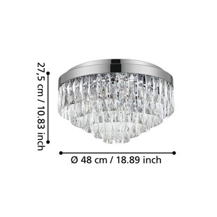 Stars of Light plafondlamp Valparaiso, chroom Ø 48 cm metaal