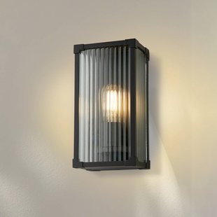 Searchlight Buitenwandlamp Cincinnati, zwart, breedte 16 cm, metaal