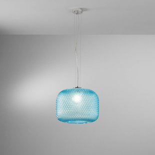 Luce Ambiente Design Hanglamp Ashford, turkoois, Ø 40 cm, glas