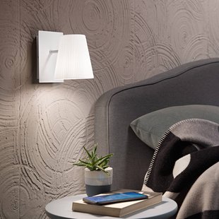 Luce Ambiente Design Wandlamp Cult, wit, breedte 11 cm, metaal/textiel