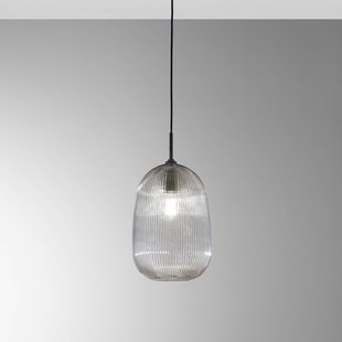 Luce Ambiente Design Hanglamp DUKE, grijs, Ø 21 cm, glas
