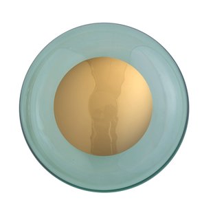 EBB & FLOW wandlamp Horizon Surface, groen, glas, Ø 29 cm