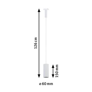 Paulmann URail railhanglamp Lirena, wit, Ø 6 cm, GU10