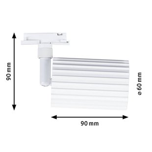 Paulmann URail railspot Lirena, wit, Ø 6 cm, GU10