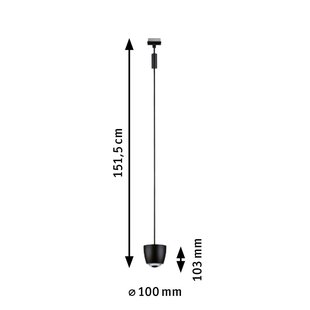 Paulmann URail Smart LED-railpendel Tyros zwart CCTRGB