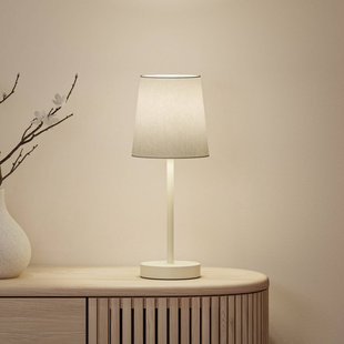 Paulmann tafellamp Stellan II, crème, hoogte 40 cm, textiel