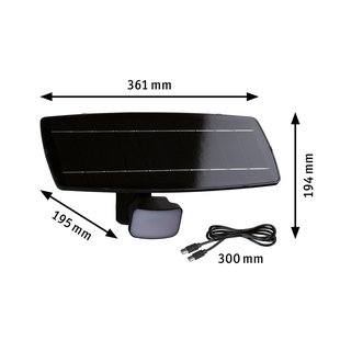 Paulmann Smart Solar buitenwandlamp Flotas, antraciet, IP65
