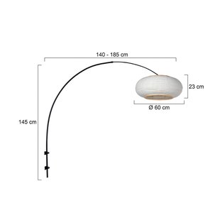 Steinhauer Wandlamp Sparkled Light 4619ZW, zwart/wit linnen