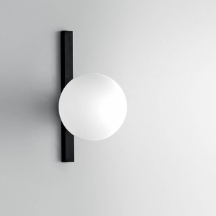 Luce Ambiente Design Wandlamp Enoire, hoogte 28 cm, zwart, metaal/glas, 1-lamp