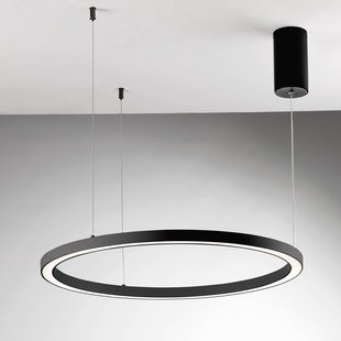 Luce Ambiente Design LED hanglamp Hoop, zwart, Ø 80 cm, metaal, CCT