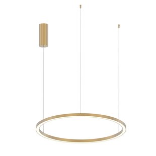 Luce Ambiente Design LED hanglamp Hoop, goudkleurig, Ø 80 cm, metaal, CCT